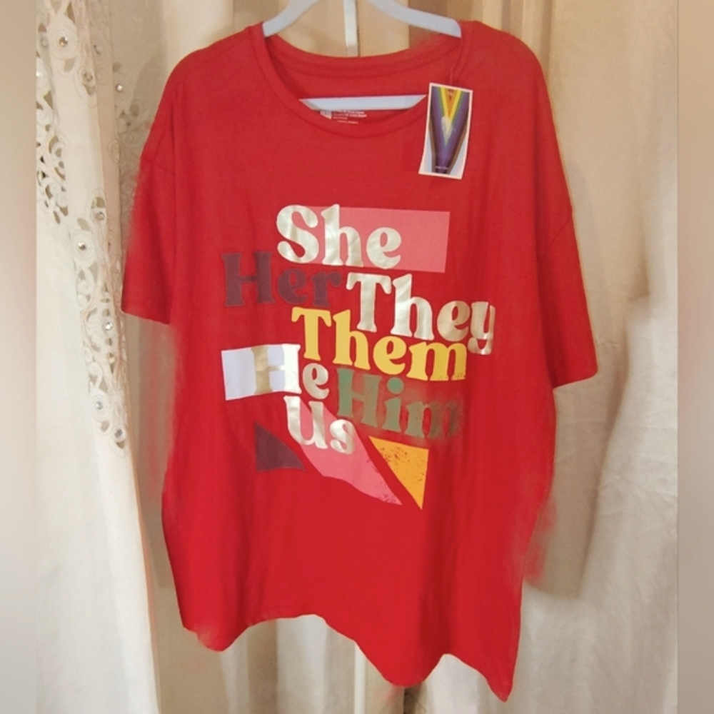 🆕 NWT Take Pride Pronouns Graphic T